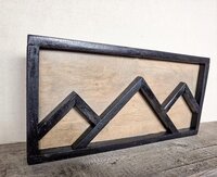 Rustic Mountain Wall Art | Reclaimed Mountain Decor | Handmade in Wyoming