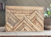 Reclaimed Wood Mountain Wall Art | Rustic Wood Cabin Decor | Handmade in Wyoming