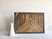 Reclaimed Wood Mountain Wall Art | Wyoming Cabin Decor | Rustic Western Wall Hanging