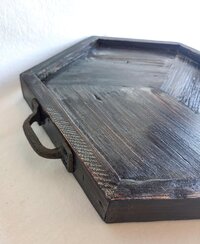 Coffee Table Tray | Reclaimed Wood Hexagon | Rustic Western Decor