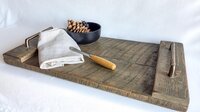 Coffee Table Tray | Rustic Ottoman Decor | Reclaimed Wood Serving Tray
