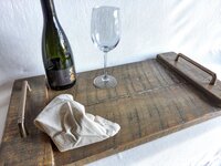 Coffee Table Tray | Rustic Ottoman Decor | Reclaimed Wood Serving Tray
