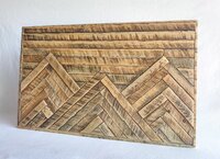 Reclaimed Wood Mountain Wall Art | Rustic Cabin Decor | Handmade in Wyoming