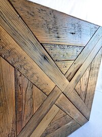 Reclaimed Wood Wall Art | Geometric Western Decor | Rustic Wyoming Decor