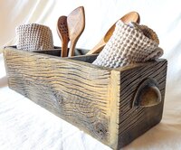 Reclaimed Wood Desk Organizer | Rustic Remote, Desk & Countertop Storage