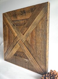 Reclaimed Wood Wall Art | Geometric Western Decor | Rustic Wyoming Decor