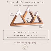 Reclaimed Wood Mountain Decor | Handmade Wyoming Shelf | Rustic Cabin Decor