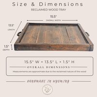 Reclaimed Wood Serving Tray | Breakfast in Bed | Coffee Table Decor