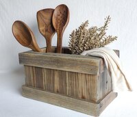 Rustic Reclaimed Wood Centerpiece Box | Farmhouse Table Decor | Wooden Decorative Caddy | Wyoming Handmade