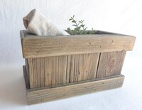 Rustic Reclaimed Wood Centerpiece Box | Farmhouse Table Decor | Wooden Decorative Caddy | Wyoming Handmade