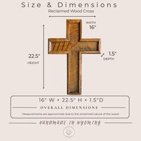 Christian Wall Decor | Reclaimed Wood Cross | Western Religious Wall Art | Confirmation Gift