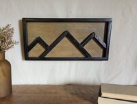 Rustic Mountain Wall Art | Reclaimed Mountain Decor | Handmade in Wyoming