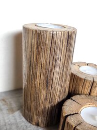 Buckrail Fence Tea Light Candle Holders | Rustic Reclaimed Wood Decor