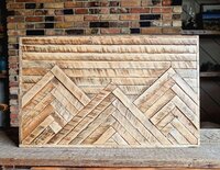 Reclaimed Wood Mountain Wall Art | Rustic Cabin Decor | Handmade in Wyoming