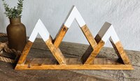 Reclaimed Wood Mountain Decor | Handmade Wyoming Shelf | Rustic Cabin Decor