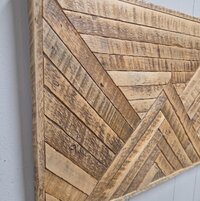 Reclaimed Wood Mountain Wall Art | Rustic Wood Cabin Decor | Handmade in Wyoming