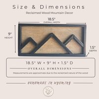 Rustic Mountain Wall Art | Reclaimed Mountain Decor | Handmade in Wyoming