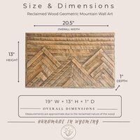 Reclaimed Wood Mountain Wall Art | Rustic Cabin Decor | Handmade in Wyoming