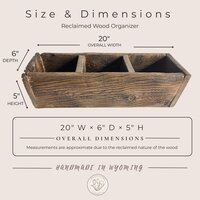 Reclaimed Wood Desk Organizer | Rustic Remote, Desk & Countertop Storage