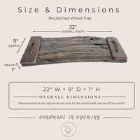 Coffee Table Tray | Rustic Living Room Decor | Ottoman Tray