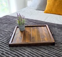 Reclaimed Wood Serving Tray | Breakfast in Bed | Coffee Table Decor