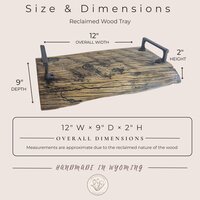 Wood Countertop Tray | Decorative Ottoman Tray | Rustic Centerpiece