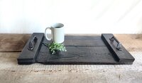 Reclaimed Wood Coffee Table Tray | Large Ottoman Tray | Rustic Centerpiece