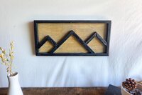 Rustic Mountain Wall Art | Reclaimed Mountain Decor | Handmade in Wyoming