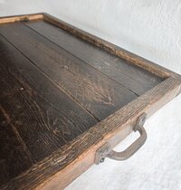 Reclaimed Wood Coffee Table Tray | Rustic Ottoman Tray | Wooden Platter