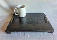 Coffee Table Tray | Reclaimed Wood Mountain Design | Rustic Western Decor
