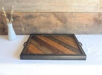 Rustic Serving Tray | Wood Coffee Table Tray |