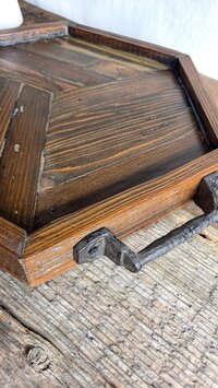 Coffee Table Tray | Reclaimed Wood Hexagon | Rustic Western Decor