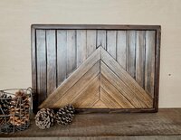 Reclaimed Wood Mountain Wall Art | Wyoming Cabin Decor | Rustic Western Wall Hanging