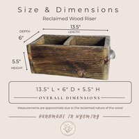 Reclaimed Wood Organizer Caddy | Rustic Wooden Utensil Holder | Farmhouse Countertop Storage | Handmade in Wyoming