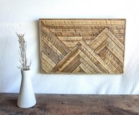 Reclaimed Wood Mountain Wall Art | Rustic Wood Cabin Decor | Handmade in Wyoming