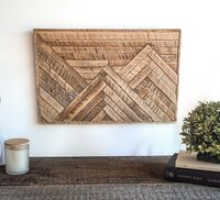 Reclaimed Wood Mountain Wall Art | Rustic Wood Cabin Decor | Handmade in Wyoming