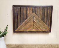 Reclaimed Wood Mountain Wall Art | Wyoming Cabin Decor | Rustic Western Wall Hanging