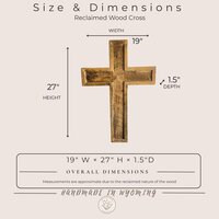 Handcrafted Reclaimed Wood Cross | Rustic Christian Wall Decor
