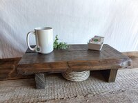 Large Reclaimed Wood Riser | 20" Rustic Display Stand | Farmhouse Kitchen Riser | Handmade in Wyoming
