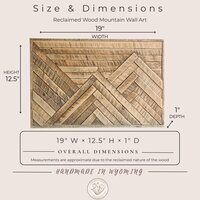 Reclaimed Wood Mountain Wall Art | Rustic Wood Cabin Decor | Handmade in Wyoming