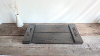 Reclaimed Wood Coffee Table Tray | Large Ottoman Tray | Rustic Centerpiece