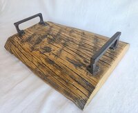 Wood Countertop Tray | Decorative Ottoman Tray | Rustic Centerpiece