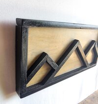 Rustic Mountain Wall Art | Reclaimed Mountain Decor | Handmade in Wyoming