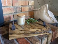 Reclaimed Wood Serving Tray | Decorative Tray for Ottoman | Rustic Centerpiece