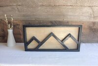 Rustic Mountain Wall Art | Reclaimed Mountain Decor | Handmade in Wyoming