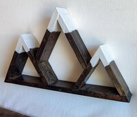 Reclaimed Wood Mountain Decor | Handmade Wyoming Shelf | Rustic Cabin Decor