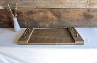Coffee Table Tray | Rustic Ottoman Decor | Reclaimed Wood Serving Tray