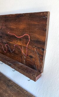 Handmade Reclaimed Wood Trout Wall Shelf | Rustic Fishing Cabin Decor