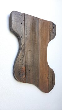 Reclaimed Wooden Christmas Stocking | Rustic Western Holiday Wall Decor