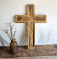 Handcrafted Reclaimed Wood Cross | Rustic Christian Wall Decor